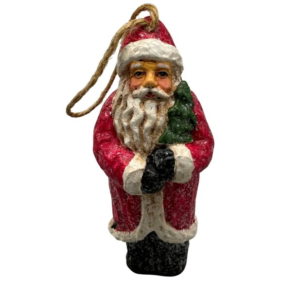 Vintage Santa Claus Christmas Ornament Figurine 4" Used READ - Picture 1 of 7
